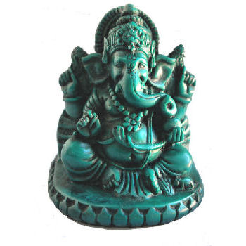 Sitting Ganesh Turquoise RG-090T